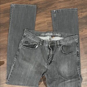 RVCA Men's Charcoal Straight Jeans